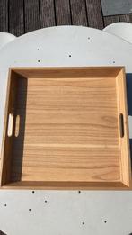 Dienblad hout, Huis en Inrichting, Woonaccessoires | Dienbladen, Ophalen, Gebruikt, Vierkant, Hout