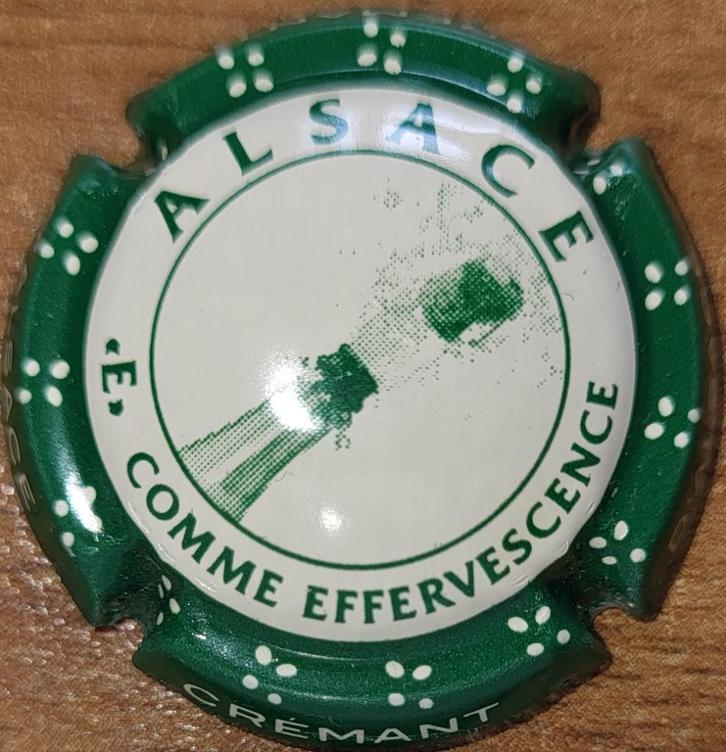 Capsule Crémant Alsace de VIGNERONS vert & crème nr 68e, Collections, Vins, Neuf, Vin blanc, France, Enlèvement ou Envoi