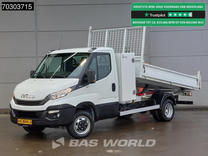 Iveco Daily 35C14 Kipper met Kist Dubbellucht 3,5t Trekhaak, Autos, Camionnettes & Utilitaires, Entreprise, Achat, Feux de virage