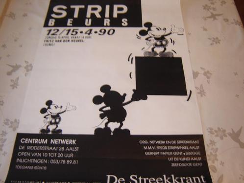 Affiche Stripbeurs Aalst 1990., Collections, Personnages de BD, Comme neuf, Image, Affiche ou Autocollant, Autres personnages