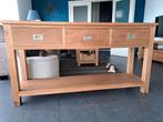 Muurtafel masief teak, Huis en Inrichting, Ophalen, Gebruikt, Teakhout