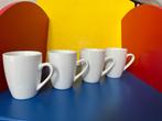 4 witte mokken, Huis en Inrichting, Keuken | Servies, Ophalen of Verzenden, Effen