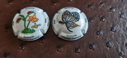 2 Champagne capsules Camus Sartore , Belgisch , op 180 expl, Verzamelen, Overige Verzamelen, Zo goed als nieuw, Ophalen of Verzenden