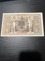 Duits bankbiljet 1000 Mark (1910) – Keizerrijk Duitsland, Postzegels en Munten, Ophalen of Verzenden, Duitsland, Los biljet