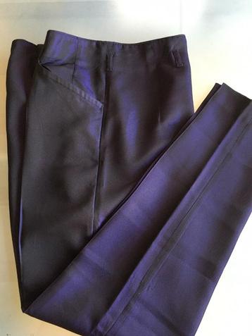 OLIVIER STRELLI Pantalon femme Violet irisé effet perlé Gr. 