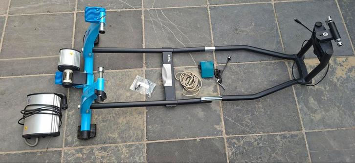 Tacx Fortius virtuele fietstrainer met stuur, Sport en Fitness, Fitnessapparatuur, Gebruikt, Hometrainer, Benen, Aluminium, Ophalen of Verzenden