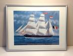 Reproductie Driemaster ‘Mathilde’  Carolus Weyts-Ludovicus, Verzamelen, Scheepvaart, Verzenden, Zo goed als nieuw, Zeilboot, Kaart, Foto of Prent