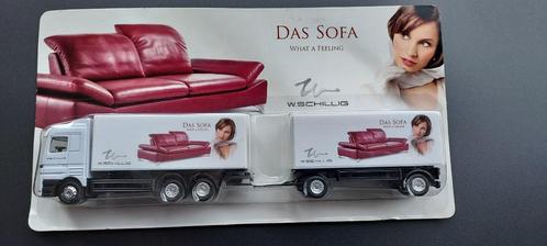 miniatuur vrachtwagen Mercedes met aanhangwagen, Verzamelen, Merken en Reclamevoorwerpen, Nieuw, Verpakking, Verzenden