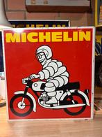 Michelin reclame bord motorfiets (geen emaile!), Verzamelen, Ophalen, Gebruikt