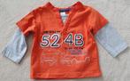 T-shirt à manches longues orange/gris - T68- BabyClub - NEUF, Baby Club, Enlèvement, Garçon, Chemisette ou Manches longues