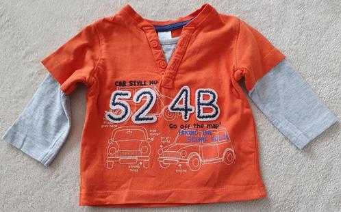 T-shirt à manches longues orange/gris - T68- BabyClub - NEUF, Enfants & Bébés, Vêtements de bébé | Taille 68, Neuf, Garçon, Chemisette ou Manches longues