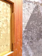 binnendeur hout met decoratief glas - gratis, Ophalen, Gebruikt, Glas, Binnendeur