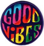 Good Vibes stoffen opstrijk patch embleem, Collections, Autocollants, Envoi, Neuf