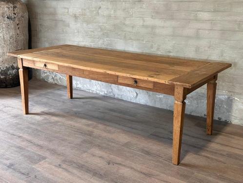 Boerentafel - 240 x 100 xm + 79 cm hoog / 2 lades, Huis en Inrichting, Tafels | Eettafels, Zo goed als nieuw, 50 tot 100 cm, 200 cm of meer