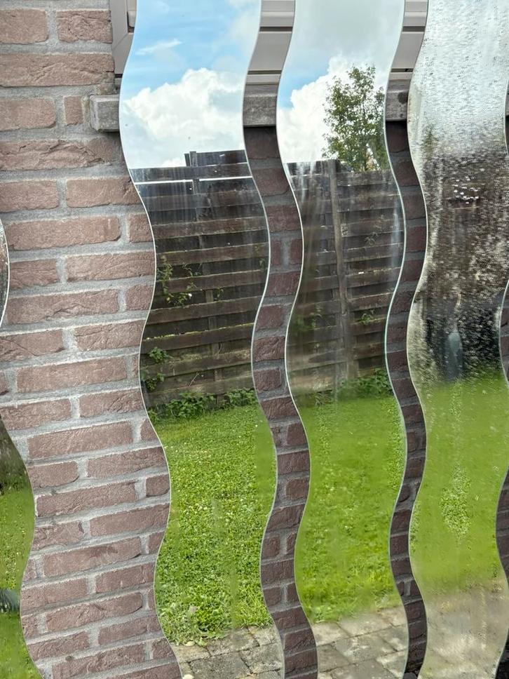 Ikea muurspiegels (golvend): 9 stuks, Huis en Inrichting, Woonaccessoires | Spiegels, Gebruikt, Ophalen