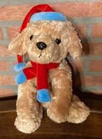 Zachte Kerst knuffel hond met bolletjes binnenin 30/22 cm, Kinderen en Baby's, Speelgoed | Knuffels en Pluche, Hond, Ophalen of Verzenden