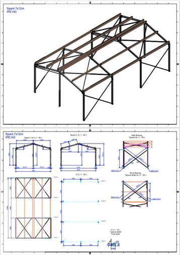 Nieuwe staalconstructie 7m x 12m x 3m beschikbaar voor biedingen