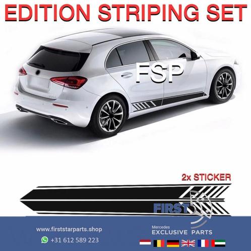 W177 A45 AMG EDITION STICKER SET L/R STRIPING A KLASSE 2020-, Auto diversen, Tuning en Styling, Ophalen of Verzenden