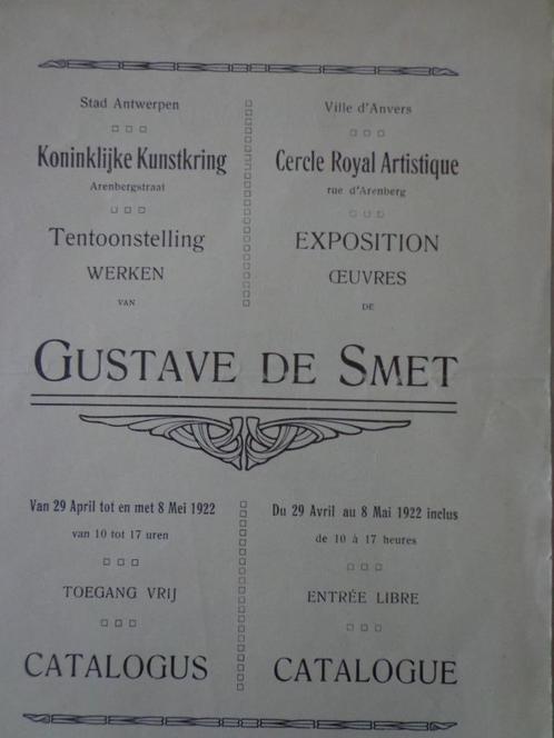 catalogue introuvable | Gustave De Smet Antwerpen 1922, Livres, Art & Culture | Arts plastiques, Utilisé, Peinture et dessin, Enlèvement ou Envoi