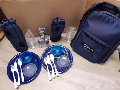CarryOn picknick set in rugzak : 2x koelhouder + glas bestek, Hobby & Loisirs créatifs, Paniers de pique-nique, Neuf, Enlèvement ou Envoi