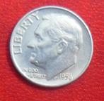 1956 1 dime Roosevelt en argent - port 1,50 euro par courrie, Enlèvement, Monnaie en vrac, Argent, Amérique du Nord