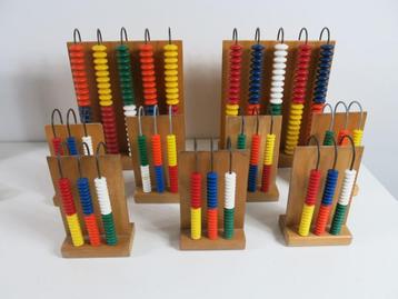 9 vintage houten abacus telramen Jegro Bolsward Holland