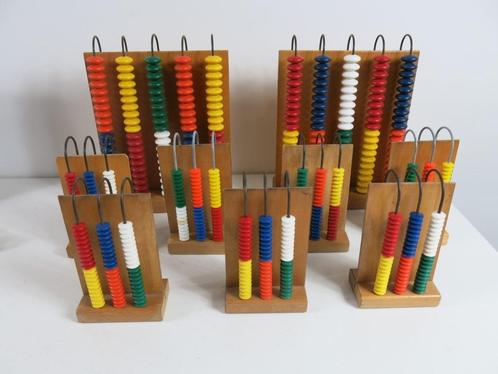 9 boulier vintage en bois abacus abacus Jegro Bolsward Holla, Antiquités & Art, Antiquités | Jouets, Enlèvement ou Envoi