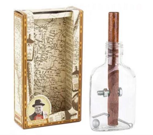 Great Minds: Cigar and Whisky Bottle Puzzle puzzel denksport, Hobby en Vrije tijd, Denksport en Puzzels, Nieuw, Overige typen