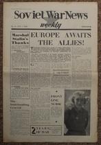 'Soviet War News' 1 juli 1943 + 3 historische foto's., Overige soorten, Boek of Tijdschrift, Verzenden