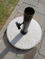 Zware Wit gespikkelde Granieten Parasolvoet..Diameter 37 CM, Ophalen, Zo goed als nieuw, Parasolvoet