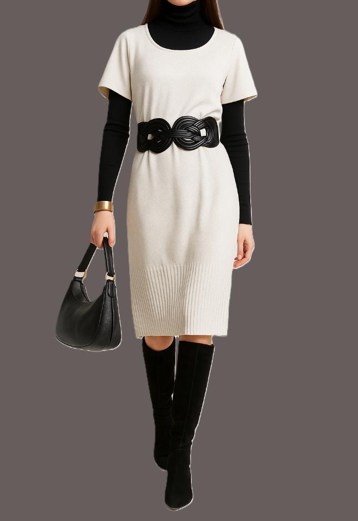 Lizzy & Coco jurk in gebroken wit maat 40/42, Kleding | Dames, Jurken, Zo goed als nieuw, Maat 38/40 (M), Overige kleuren, Knielengte