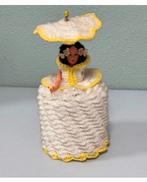 Vintage 25cm handgebreide toiletrol pop gebreide wcpapier, Verzamelen, Ophalen of Verzenden, Gebruikt, Pop