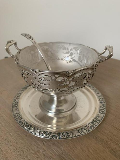 Antiek zilveren suikerkom Mappin & Webb (1950), Antiek en Kunst, Antiek | Zilver en Goud, Zilver, Ophalen of Verzenden