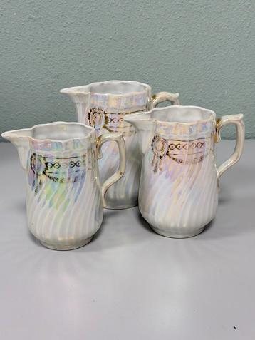 3 Kannen Sadler Swirl Lustreware theeset vintage parelmoer beschikbaar voor biedingen