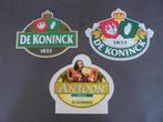 sticker bier De Koninck 1833 Antoon, Verzamelen, Nieuw, Merk, Verzenden