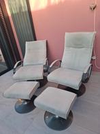 2 relaxzetels met voetbankje, Maison & Meubles, Fauteuils, Enlèvement, Utilisé