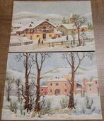 2 oude postkaarten: Nieuwjaar, Verzamelen, Ophalen of Verzenden, Ongelopen, Feest(dag)