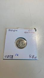 België 20 centimes 1853 FR zilver, Postzegels en Munten, Munten | België, Ophalen of Verzenden, Zilver