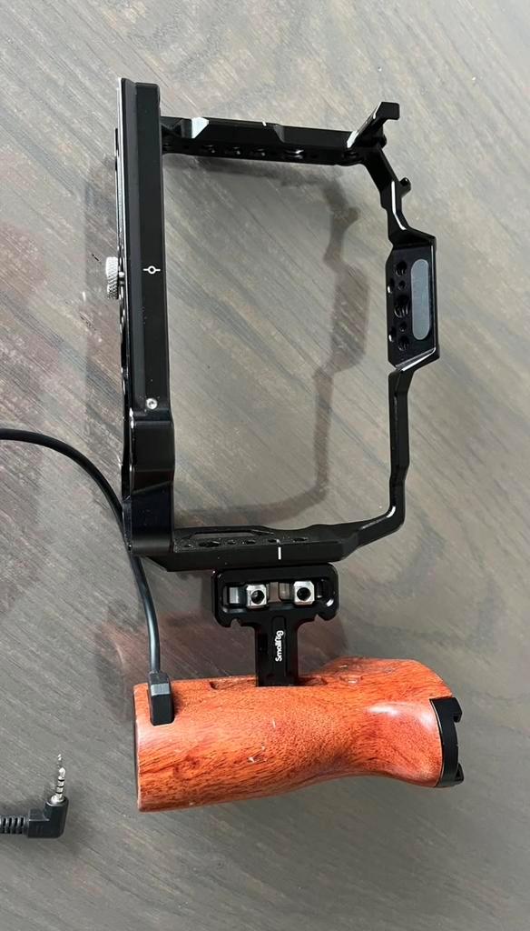 Smallrig cage Fuji xh2S - xh2, houten handvat en shutterknop, TV, Hi-fi & Vidéo, Appareils photo numériques, Comme neuf, Fuji