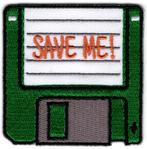 Floppy Disk stoffen opstrijk patch embleem, Collections, Autocollants, Envoi, Neuf