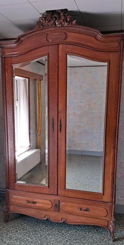 GARDEROBE (afgeschuinde spiegels), Antiek en Kunst, Antiek | Meubels | Kasten, Ophalen
