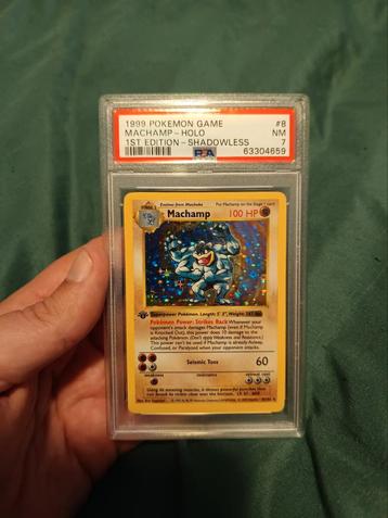 Machamp shadowless base set 1st edition psa 7 beschikbaar voor biedingen
