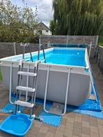zwembad intex frame 488x244x107cm,verwarming,zandfilterpomp, Tuin en Terras, Zwembaden, Ophalen, Gebruikt
