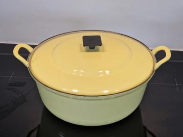 Le Creuset 32 , zeer grote gele gietijzeren kom , 7,5 liter