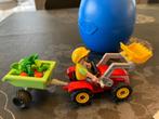 Jongen met tractor in paasei Playmobil, Complete set, Ophalen of Verzenden, Zo goed als nieuw