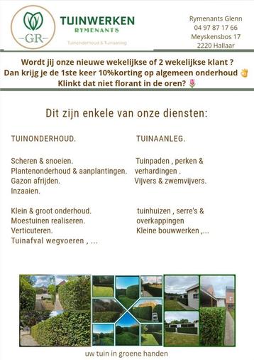 Opzoek naar een ervaren tuinman met een oog voor detail??? beschikbaar voor biedingen
