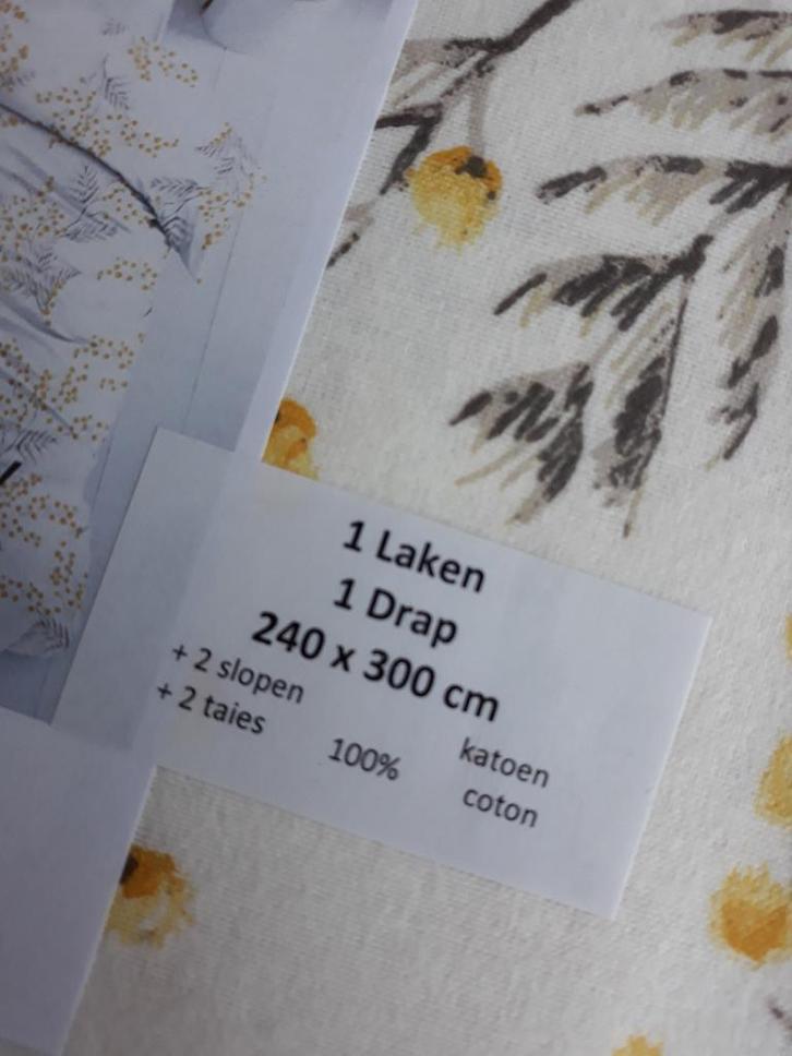 Flanel laken 240 x 300 cm. + 2 kussenslopen., Huis en Inrichting, Slaapkamer | Beddengoed, Nieuw, Tweepersoons, Ophalen of Verzenden