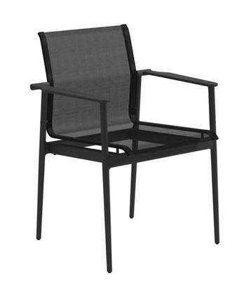 2 chaises de jardin design Gloster 180 noires