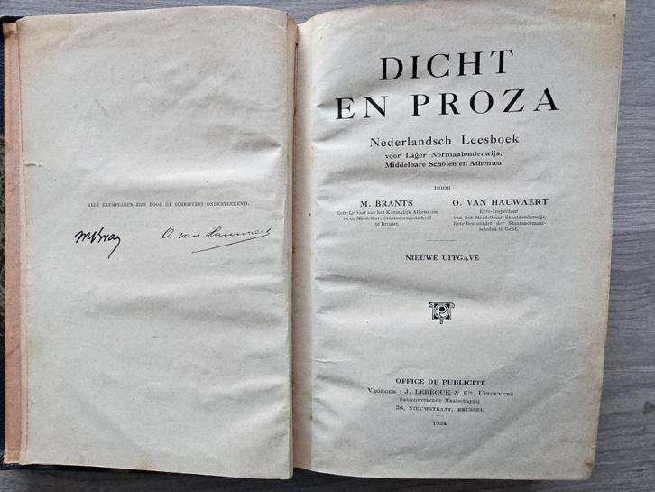 Dicht en proza 1934 versie, Antiek en Kunst, Antiek | Boeken en Manuscripten, Ophalen of Verzenden