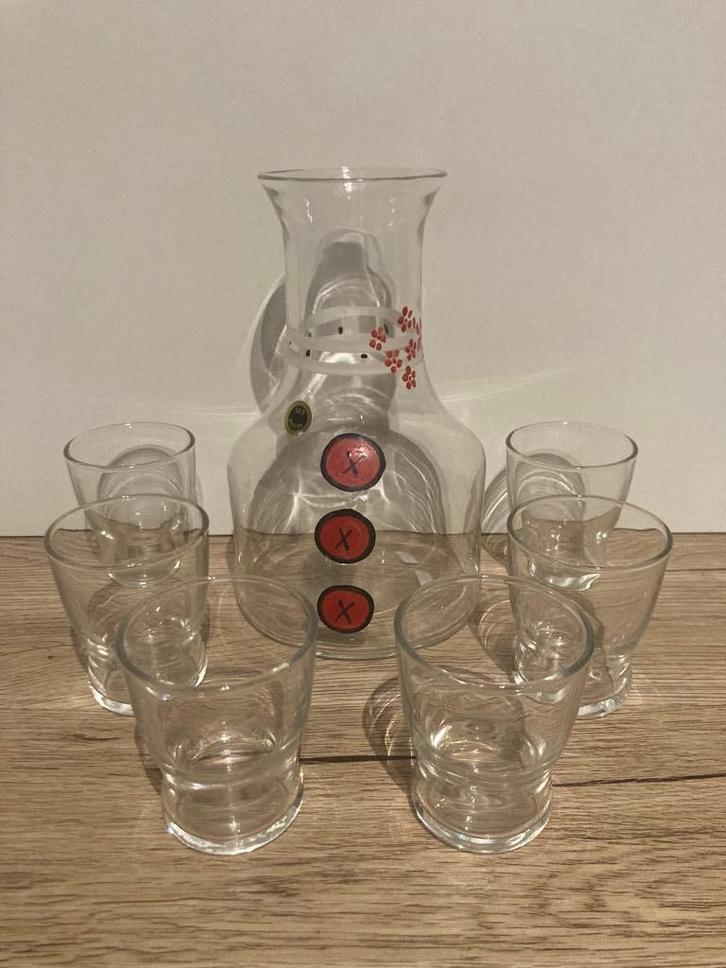 Boussu glaswerk vintage limonadeset, Antiek en Kunst, Antiek | Glaswerk en Kristal, Ophalen of Verzenden